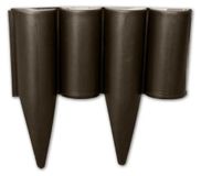 BRADAS Bordure en plastique – bordure, 2,5 mètre, hauteur 225 mm, brun. PALGARDEN BR-OBP1202-002BN