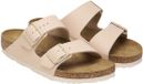 Birkenstock Arizona Pantoufles Femme Beige Cuir Caoutchouc 38