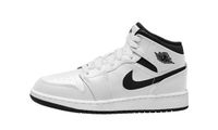 Nike Air Jordan 1 Mid (GS) Schuhe - Unisex - Leder - Gummi - Schwarz/Weiß - Größe 39