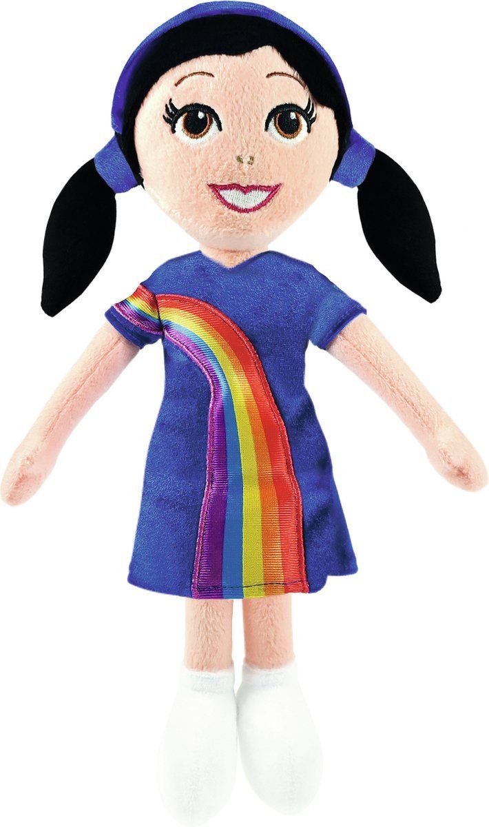 K3 Marthe knuffelpop - 30 cm - regenboogjurkje - 5414233242871