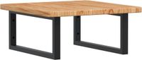 vidaXL Badkamer wandschap staal en massief eikenhout
