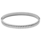 Lucardi - Dames Stainless steel bangle voor dames - Armband - Staal - Zilverkleurig