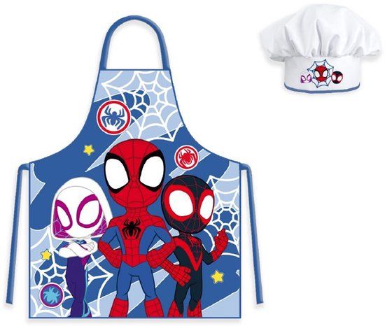 4KidsOnly Spidey Spiderman - Kinderschort met koksmuts