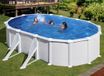 Gré Piscine Acier Blanc Atlantis Ovale 6,34 X 3,99 X 1,32 M