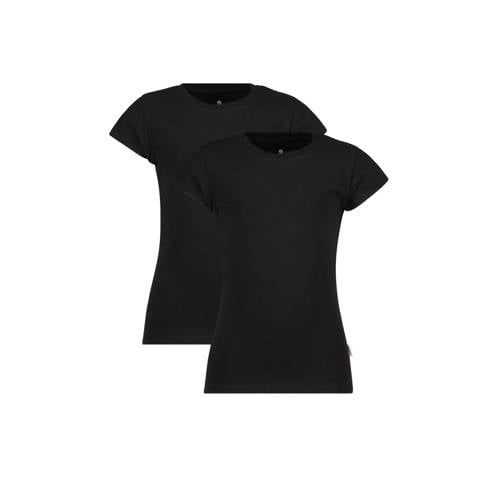 Vingino Basic T-shirt - Set van 2 - Zwart
