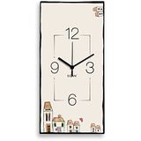 Horloge, Egan Horloge van keramiek, geëmailleerd, maat S, ivoorkleurig