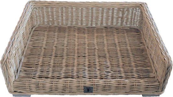 Boony 'Est 1941' Rotan Bed - Maat M - 85 x 60 cm - Riet - Voor Honden
