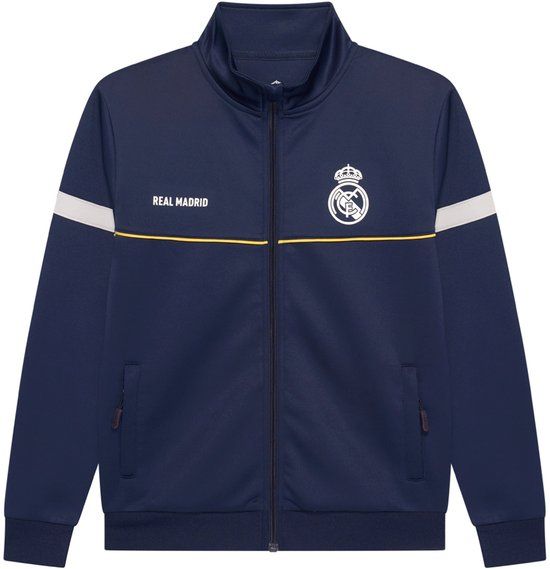 Real Madrid Trainingspak Kind - Vest + Trainingsbroek - 2025/2026 - Officiële Fanmerchandise - Blauw - Maat 140