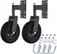 Lygoeege Hekpoortwiel 20 cm x 2 voor metalen buizen, maximale enkele belasting 275 kg, 360 graden draaiende veer, schokabsorberende heavy duty castors met schroeven en moersleutel