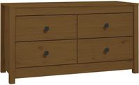vidaXL Dressoir 100x40x54 cm Massief Grenenhout Honingbruin