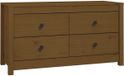 vidaXL Dressoir 100x40x54 cm Massief Grenenhout Honingbruin