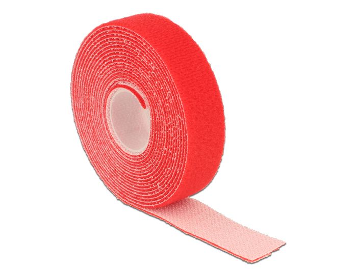 DeLOCK 18722 Klittenband - rood - 20 mm - 2,00 cm