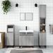 Maison Exclusive - Ensemble de 3 meubles de salle de bain, couleur sonoma gris, bois composite