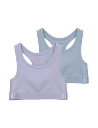 NAME IT NKFSHORT TOP 2P NOOS Meisjes Onderhemden - 2 stuks - Katoen/Elastaan - Paars Heather - Maat 134/140