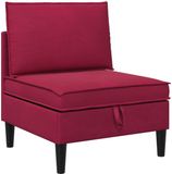 vidaXL Sofa Wijnrood Fluweel