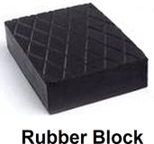 Kora Rubberen blokken 160 x 120 x 80 mm, zwart