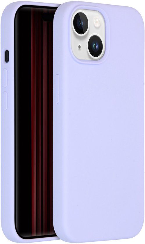 Accezz Liquid Silicone Backcover met MagSafe voor de Apple iPhone 15 - Paars