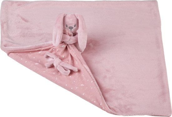 Nattou Lapidou Knuffeldoek Konijn Oudroze 50 cm