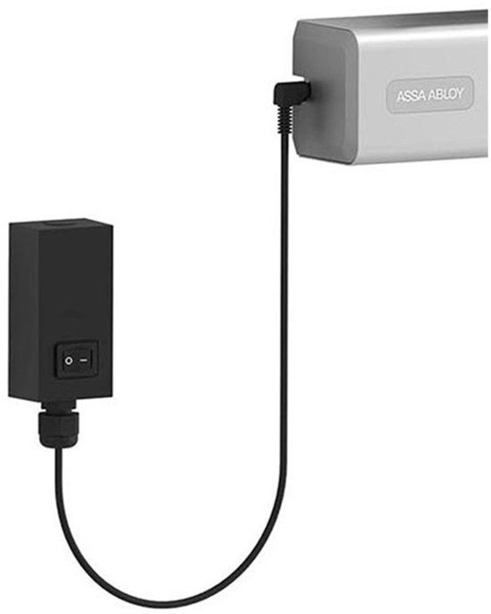 ASSA ABLOY AANSLUITBOX MET KABEL VOOR DEURBLADMONTAGE VAN DC700FM ZWART