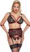 Cottelli Bondage BH Bondage Jarretel Set - Zwart