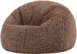 icon - Kingston Pouf enfant - Velours côtelé - Peluche moelleuse Teddy - Mocha
