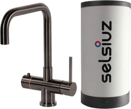 Selsiuz Haaks Gun Metal Zwart met Single boiler