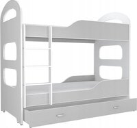 Viking Choice Kinder Stapelbed Wit - 160 x 80 cm - Met Lade en Uitvalbeveiliging
