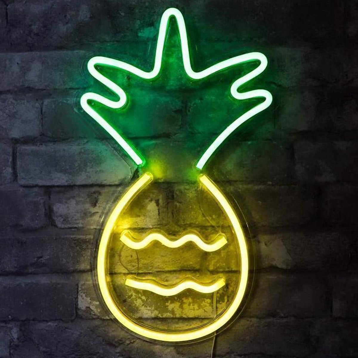 The Retro Family Retro Neon Verlichting – Ananas Design – Geel/Groen