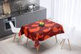 Bonamaison Tafelkleed, Anti-Mold, Sneldrogend, Waterdicht, 100% Polyester Tafellaken, Oranje Bordeaux, 140 x 140 Cm