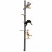 Omnideal GmbH & Co.KG Poteau griffoir mural de 240 cm avec 5 étagères en bambou - Arbre d'escalade pour chat en sisal - Poteau griffoir avec fixation murale