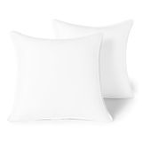 Amazon Basics Kussenvullenset, hypoallergeen Microfiber wasbare binnenkussens bankkussens Sierkussens, 45 x 45 cm, Wit, Set van 2