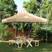 vidaXL Partytent 292 x 292 x 315 cm beige Oxford stof