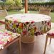 PETTI Artigiani Italiani - Vuilafstotend rond tafelkleed van microvezel (diameter 160 cm), keukentafelafdekking voor ronde tafel, vlinderdesign, 100% Made in Italy