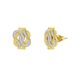 Lucardi Unisex Gerecycled stalen goldplated oorknoppen mattenklopper kristal