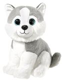 Heunec 236271 MI Classico Husky met glitterogen, pluche dier, grijs