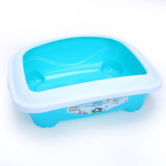 Nobleza Large Cat Litter Box - 57x45x19 cm - Open - Blue