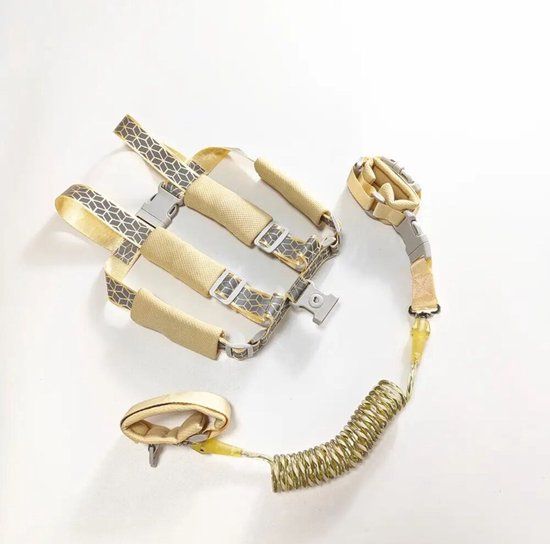 Moments 2 in 1 Wandeltuigje - Goud/Zandkleurig - Glow in the Dark