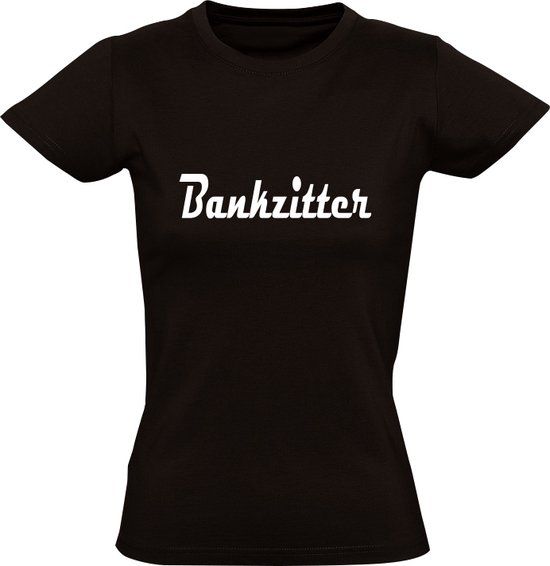 Bankzitter Dames T-shirt - Zwart - 2XL - Katoen