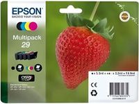 Epson Erdbeere 4CL Tintenpatronen, Multipack, Farben: Schwarz, Cyan, Magenta, Gelb