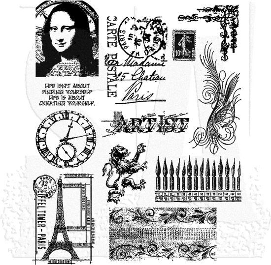 Stampers Anonimous Stampers Anonymous - Mini Classics Tim Holtz Cling Stamps (CMS062)