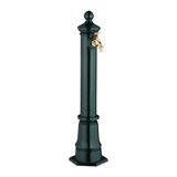Merkloos Relaxdays waterzuil met kraan - 80 cm - gegoten aluminium - groen
