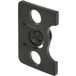 Siso Plaque de montage Smart-Fix pour charnière de porte en verre OBSESSION Noir mat