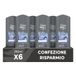 Dove Men+Care Douchegel voor heren, 3-in-1, hydraterend, voor lichaam, gezicht en haar, met micro-vochttechnologie, hydrateert 24 uur, 6 stuks à 250 ml