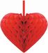Merkloos / Sans marque Rood decoratie hartje figuur - 3x - D15 cm - valentijn decoratie / versiering - Love - papier