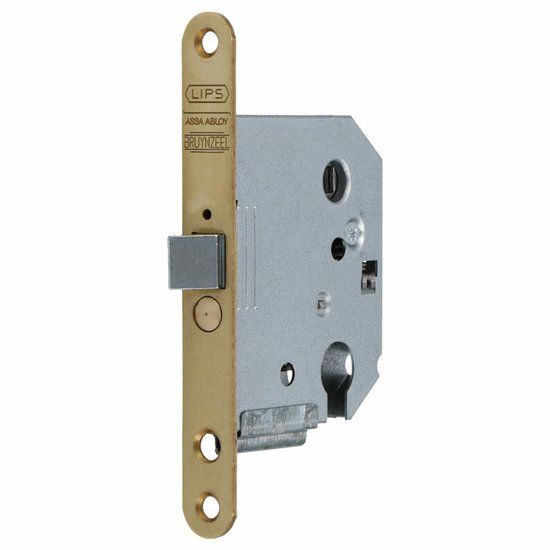 Lips Insteekslot - Vermessingd - Messing - 57mm PC maat - 55mm Doornmaat