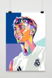 Ro-Wi print & sign Dean Huijsen Poster - Posters de football - Sport - Pop Art - Athlète - Défenseur - Décoration murale salon - papier 180 grammes - 7030 - Format 60 x 90cm