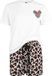 Mickey & Minnie Mouse Minnie Luipaardprint Pyjama meerkleurig Katoen - Vrouwen XXL