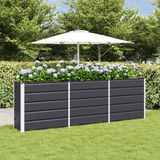 vidaXL Jardinière anthracite acier 240 x 40 x 75 cm