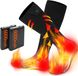 Chaussettes chauffantes hommes et femmes - 5V 6000 mAh batterie - 4 niveaux de chaleur - Noir