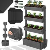 Kesser Verticale Tuin met 4 Plantenbakken - Antraciet